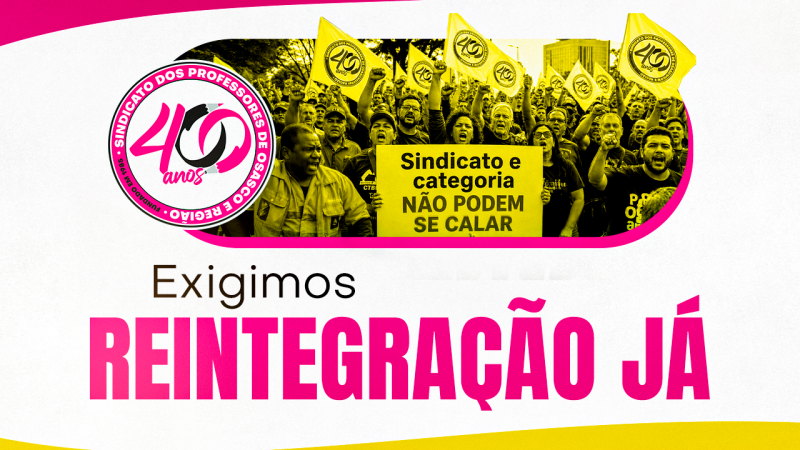 SINPROSASCO denuncia prática antissindical após demissão de Professora com estabilidade garantida