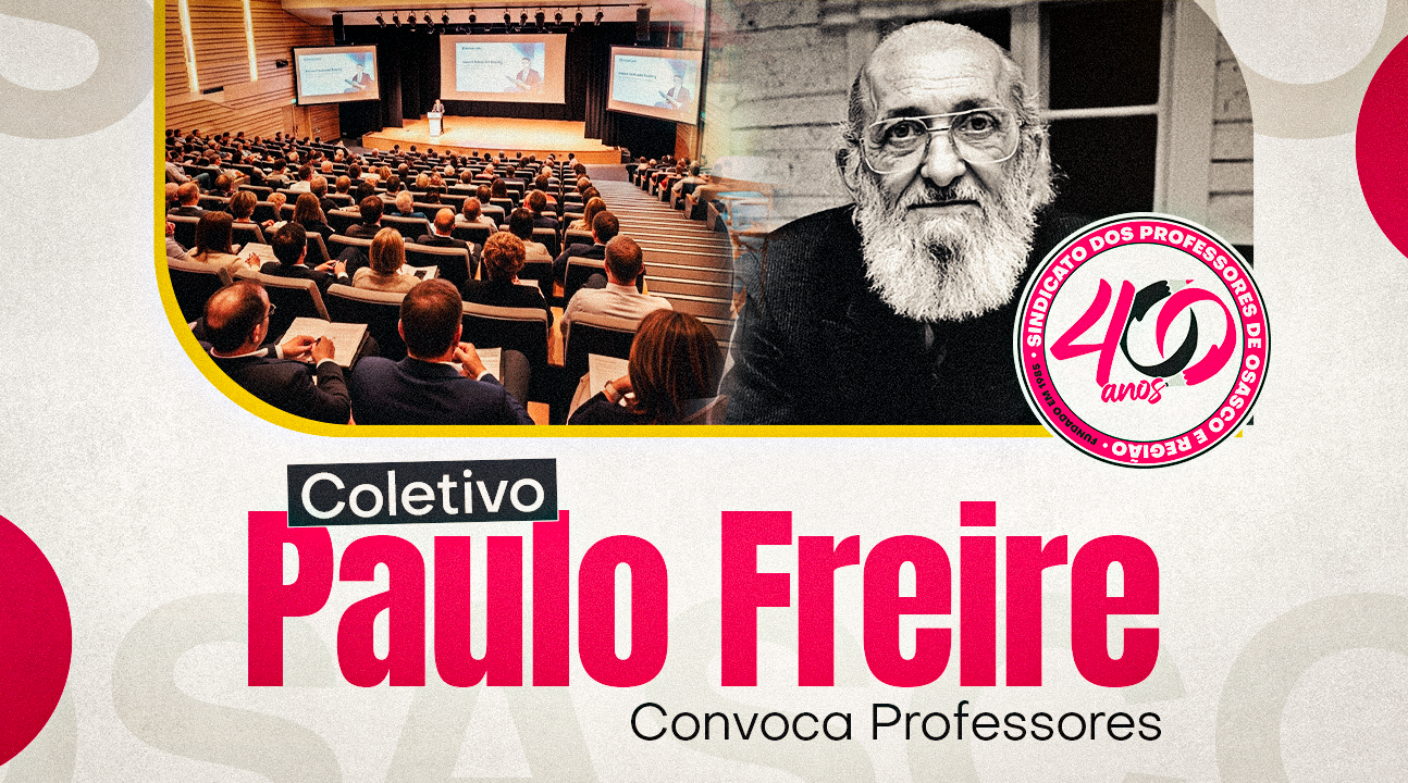 Coletivo Paulo Freire promove reflexão sobre legado do Patrono da Educação Brasileira na próxima terça, 12 de agosto. Participe!
