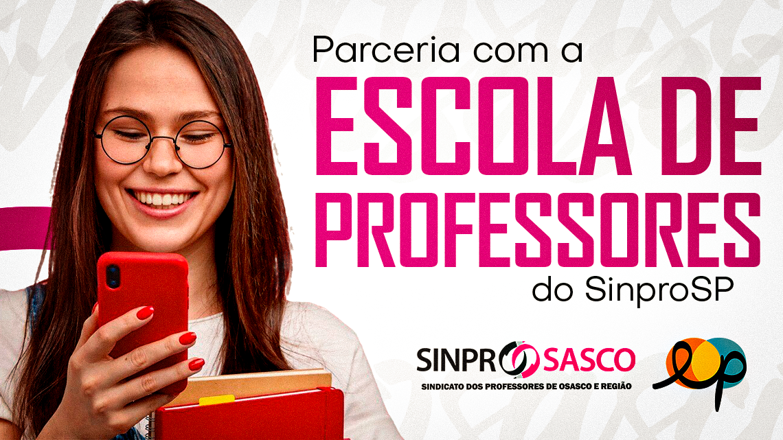 SINPROSASCO oferece oportunidade de capacitação com desconto na Escola de Professores do Sinpro-SP