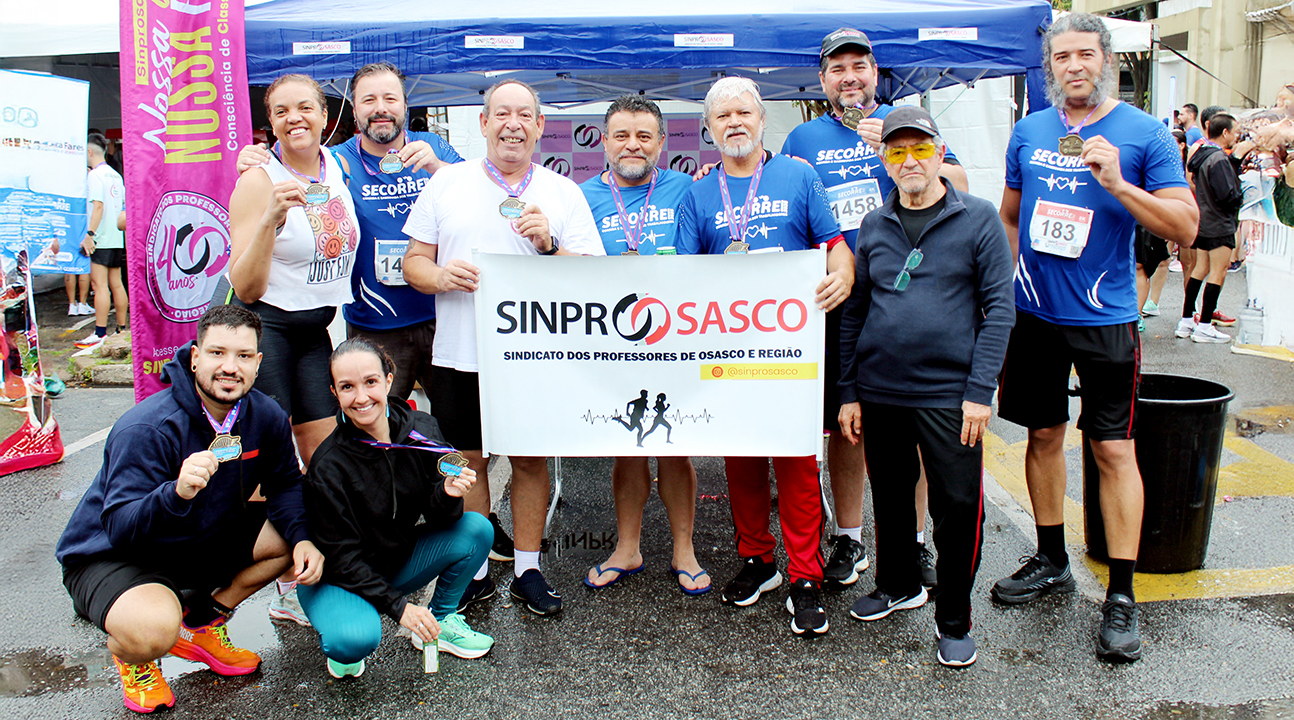 Corrida e Caminhada dos Trabalhadores 2025 é um sucesso. Professores do SINPROSASCO participam da ação! 🏃‍♂️