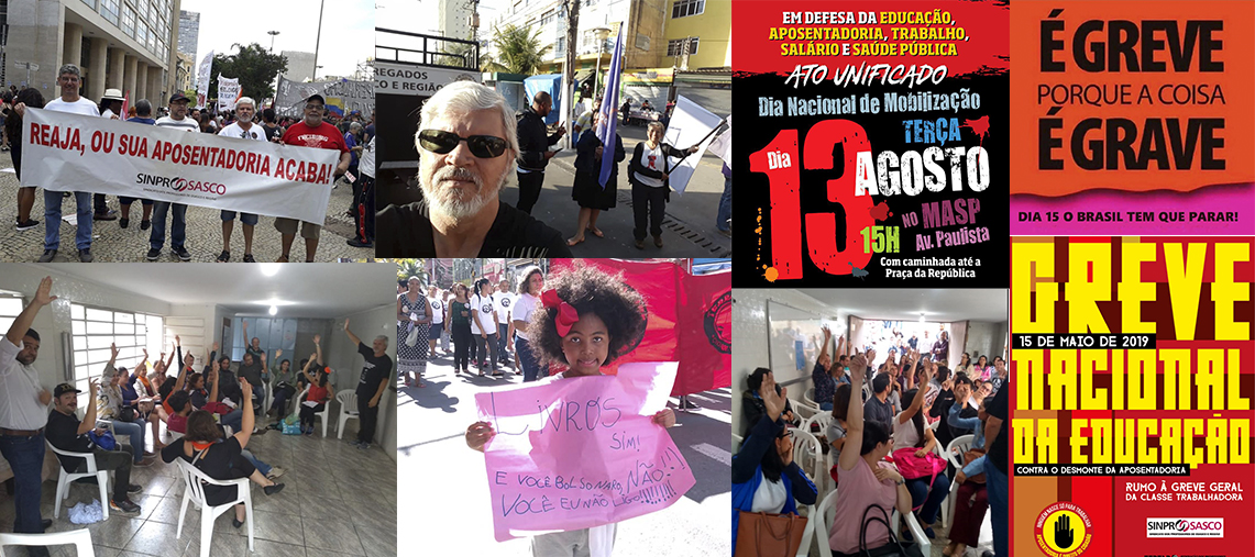 Retrospectiva 2019: ações do Sinprosasco em um ano marcado por lutas e protestos