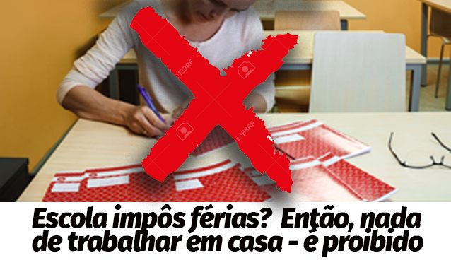Se a escola antecipou as férias não pode exigir nenhum tipo de trabalho ao professor