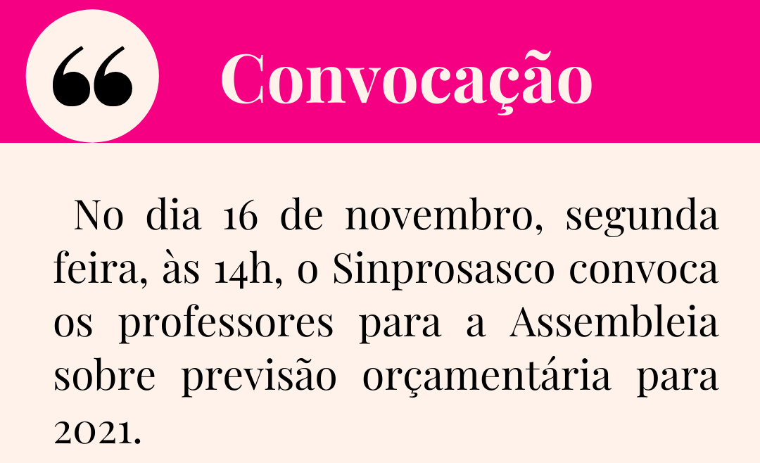 Atenção professores: Convocação para Assembleia