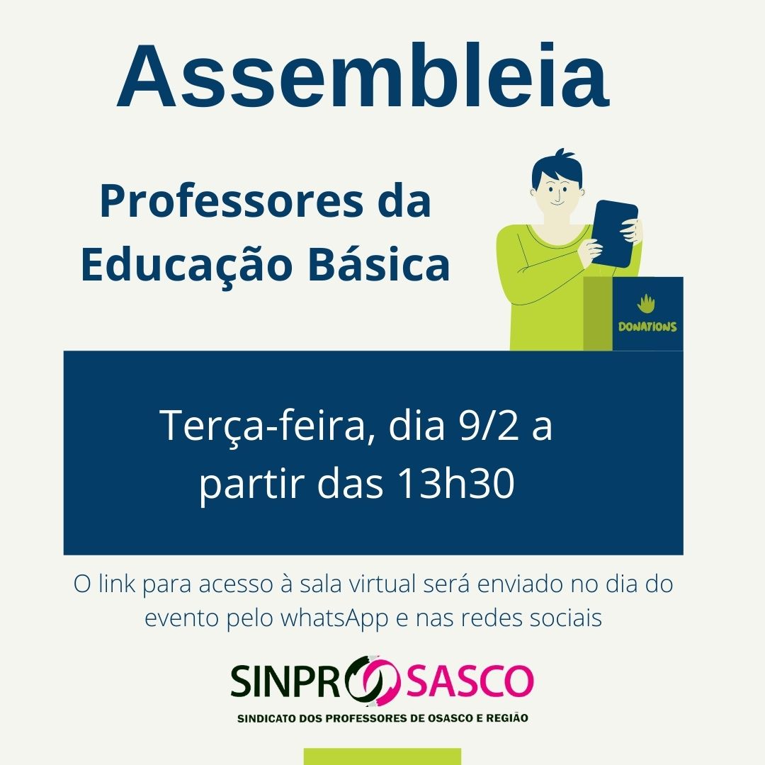 Assembleia para todos os professores da Educação Básica