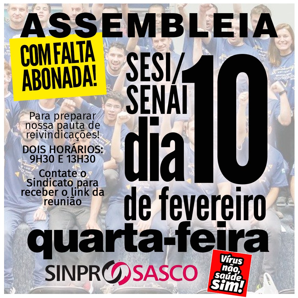 Assembleia dos professores do SESI/SENAI