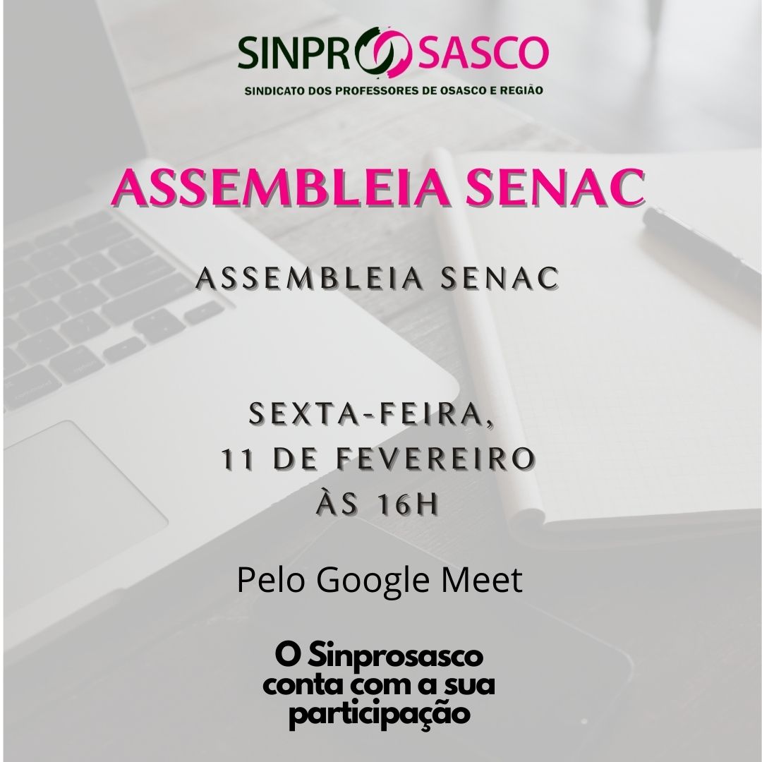 SENAC: Assembleia, 11 de fevereiro
