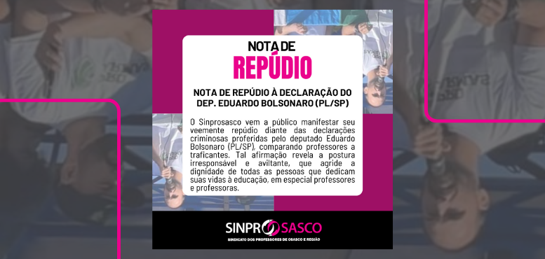 NOTA DE REPÚDIO À DECLARAÇÃO DO DEP. EDUARDO BOLSONARO (PL/SP)