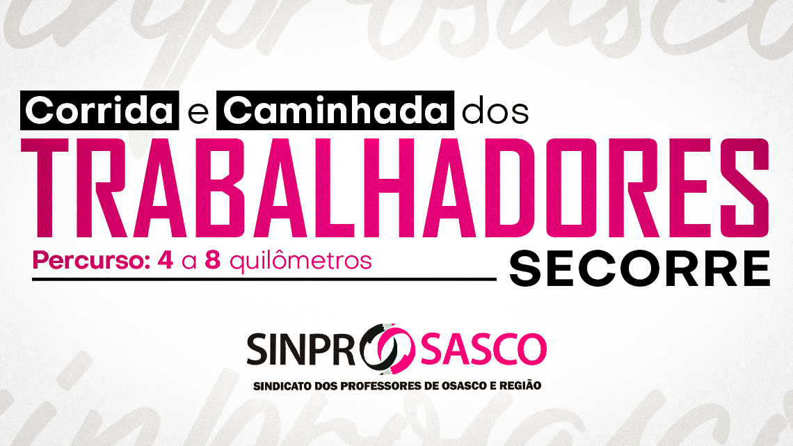 Professores sindicalizados terão inscrições gratuitas na corrida de rua organizada pelo SECORRE. VAGAS LIMITADAS!