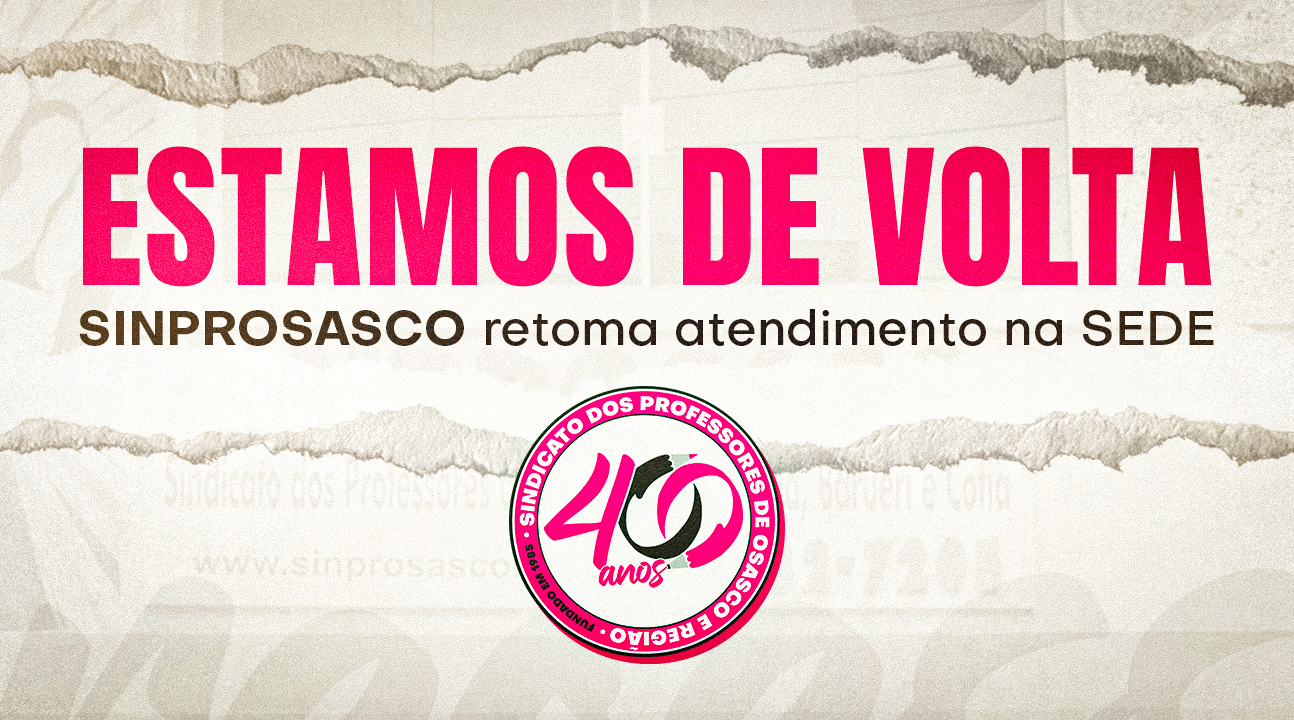 SINPROSASCO está de volta do recesso! Agende seu atendimento com nossos diretores pelo telefone (11) 2284.7400