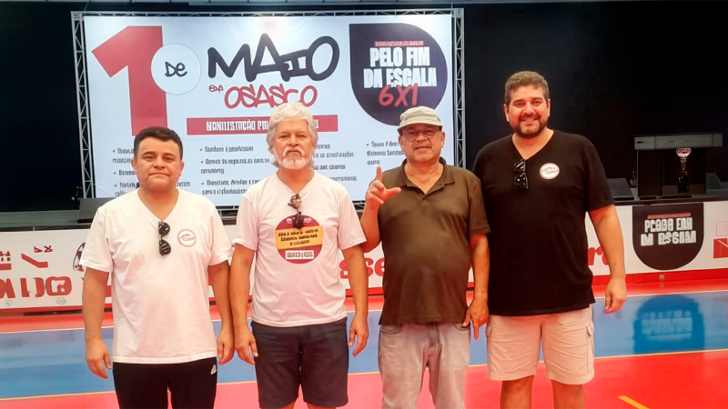 1º de Maio | SINPROSASCO fortalece ato unificado do Dia do Trabalhador no Metalclube