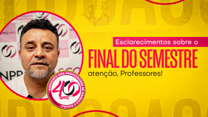 Presidente Salomão de Castro Farias orienta Professores sobre direitos no encerramento do semestre